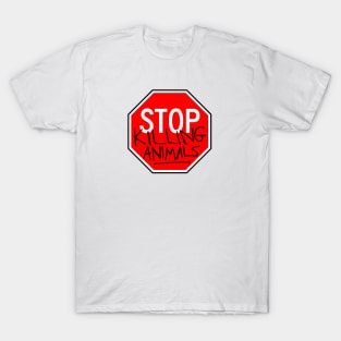 Vegan Stop Sign T-Shirt